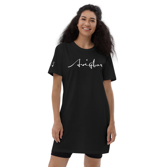 Avigbor Black Organic cotton t-shirt dress